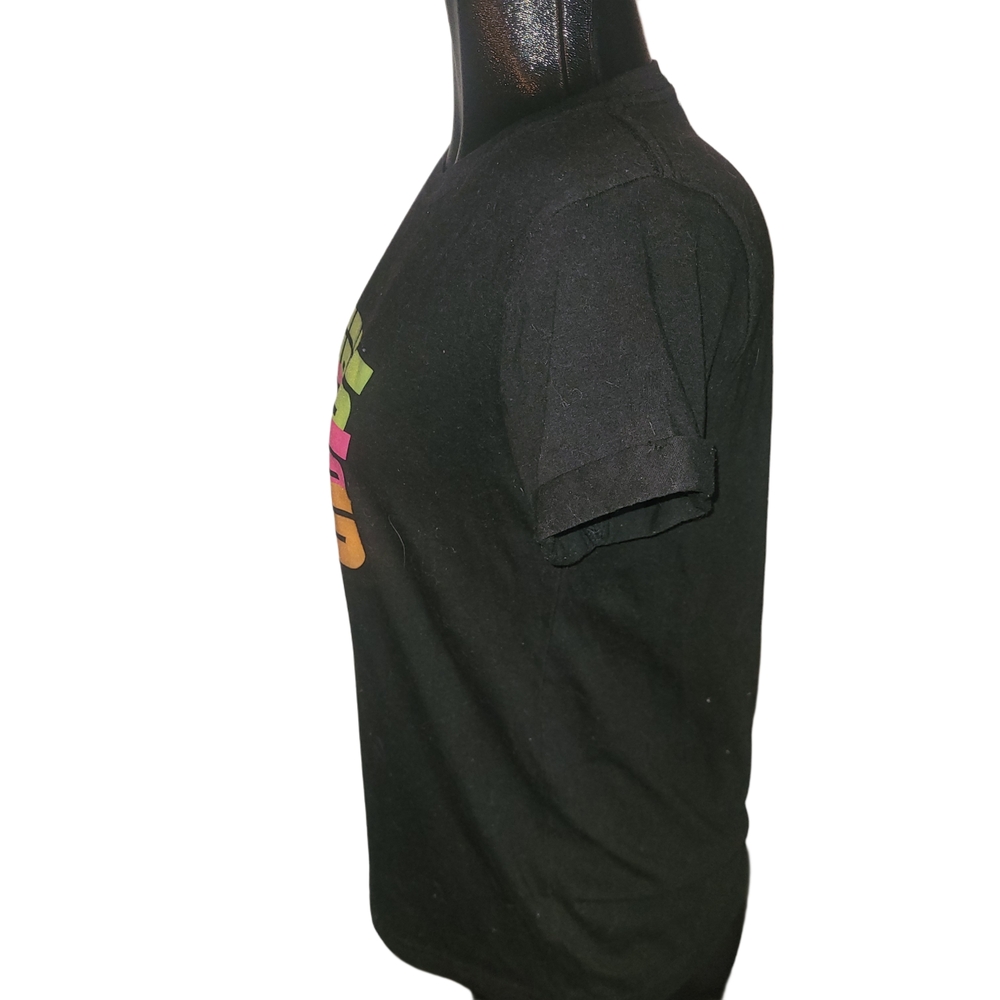 Streetwear Society Black T-Shirt with Multicolor Vibes Print Size M - Picture 5 of 7